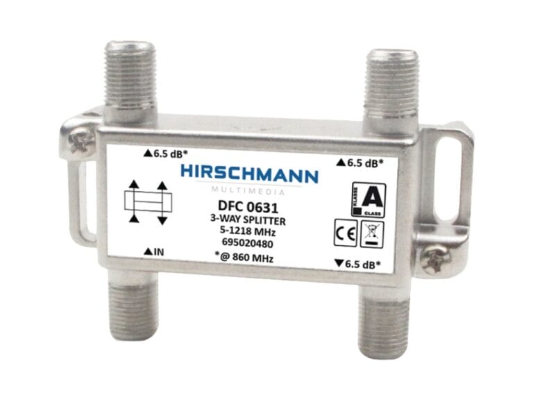 Hirschmann 695020480 Catv Splitter 5.8 Db / 5-1218 Mhz - 3 Uitgangen