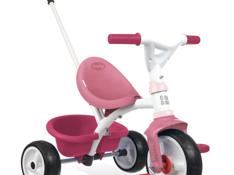 Smoby Baby Balade Driewieler met Fluisterbanden Roze/Wit