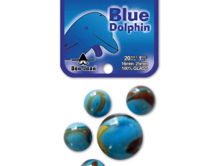 Don Juan Blue Dolphin Knikkers 21 Stuks 16+25 mm