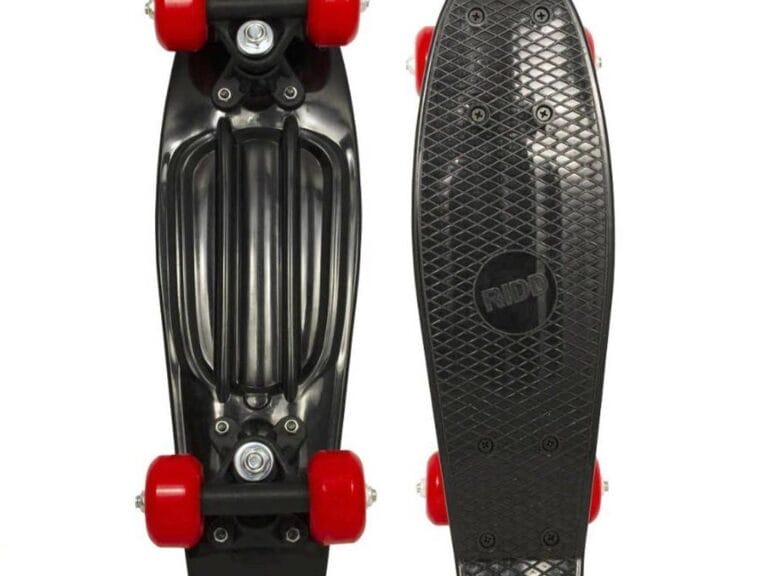 Skateboard 43 cm Zwart/Rood