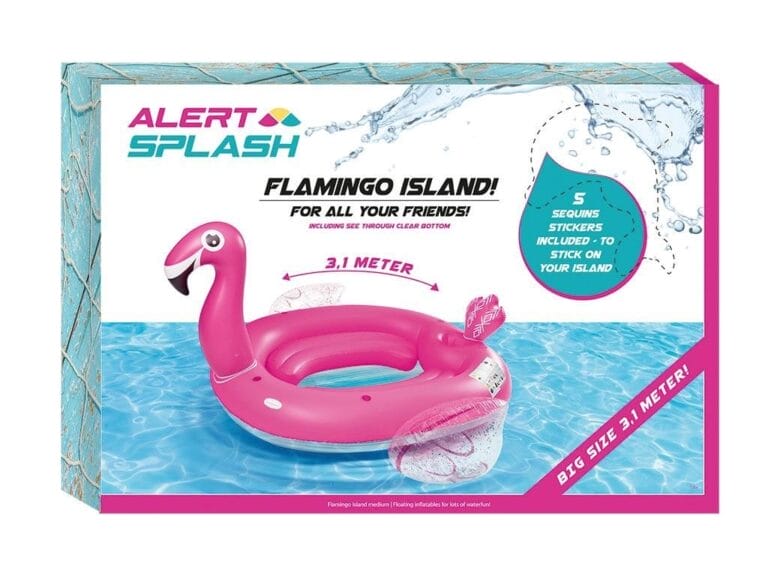 Alert Opblaasbaar Flamingo Eiland 310x270x175 cm