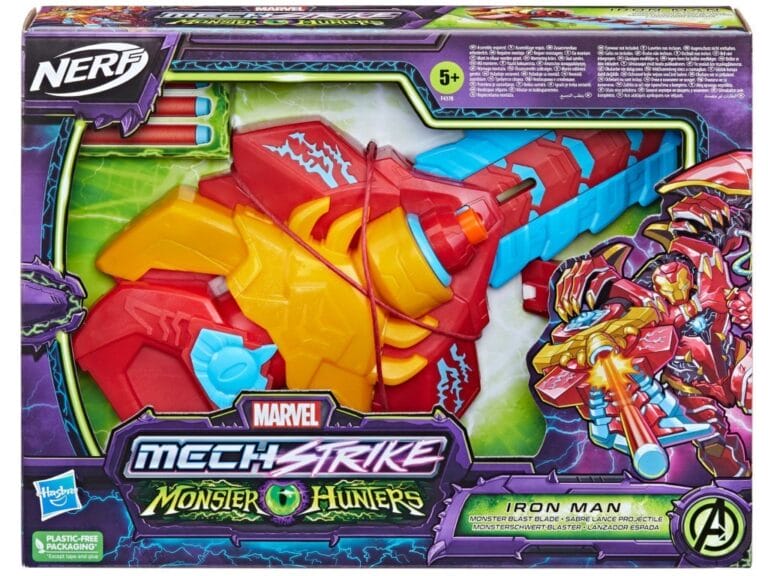 Nerf Marvel Mech Strike Monster Hunters Iron Man + 3 Darts