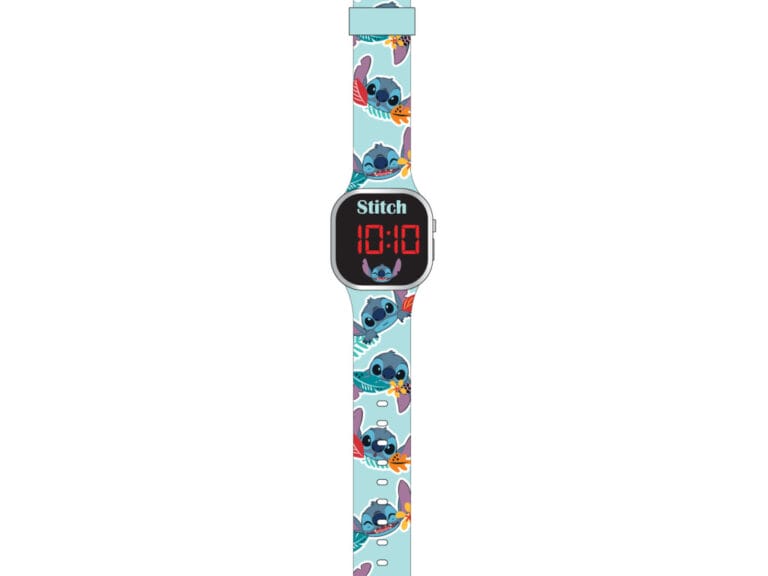 Disney Stitch LED Horloge Turquoise