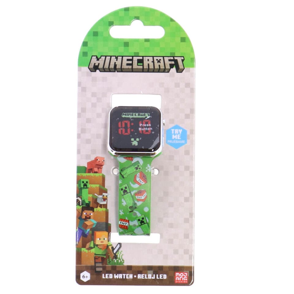 Minecraft LED Horloge Groen