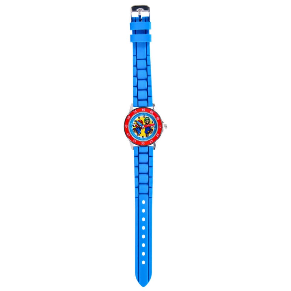 Super Mario Time Teacher Horloge Blauw/Rood