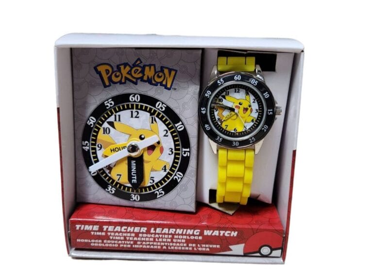 Pokemon Time Teacher Horloge Geel/Zwart
