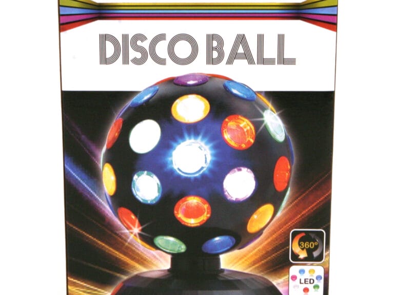 Fun Lites Disco LED-Bol 15 cm Zwart