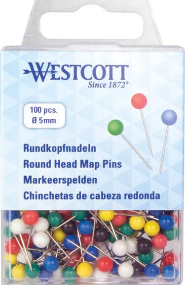 Westcott AC-E10500 Markeerspelden ø5mm Ass. Kleuren