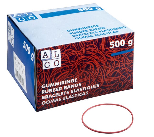 Alco AL-740 Elastieken 65mm 500 Gram In Doos Rood