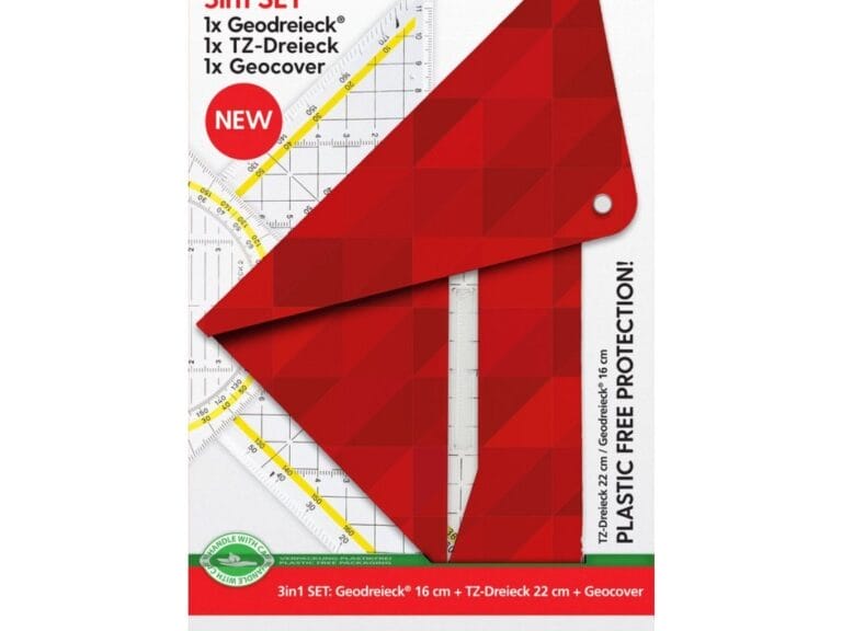 Aristo AR-18100B 3in1 Geocoverset Basic Geocover/Geodriehoek/Tekendriehoek Rood