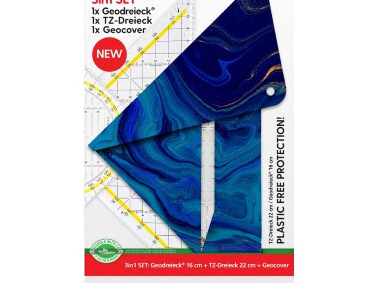 Aristo AR-18101B 3in1 Geocoverset Geocover/Geodriehoek/Tekendriehoek Deep Blue