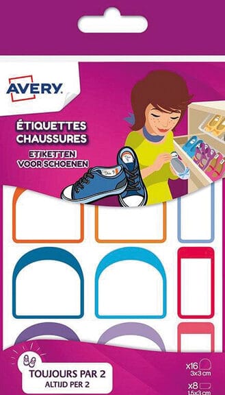 Avery AV-CHAUS12 Etiket Voor Op Schoenen Assorti