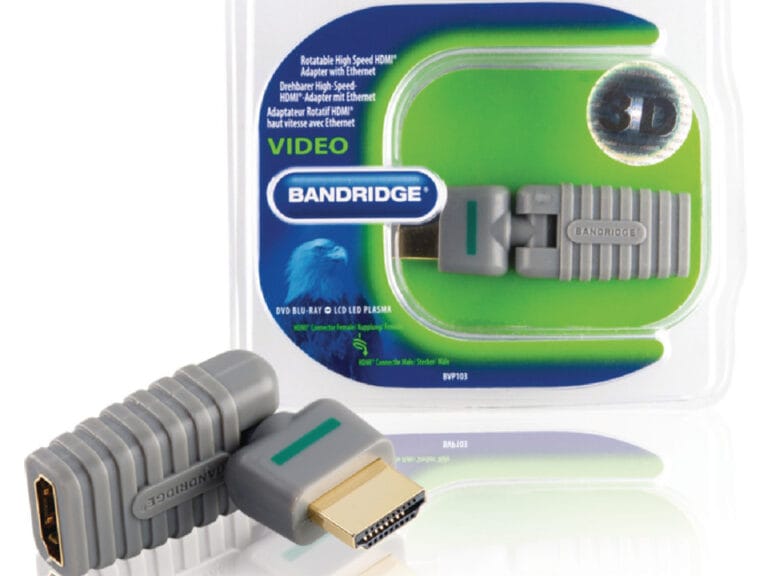 Bandridge Bvp103 Roteerbare Hoge Snelheids Hdmi Adapter met Ethernet