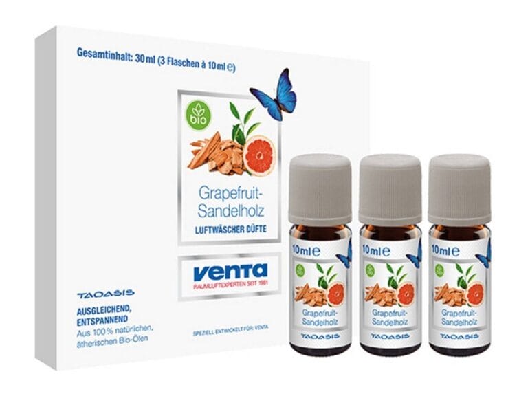 Venta Bio Grapefruit-Sandelhout Geurolie voor Venta Airwasher 3x10 ml