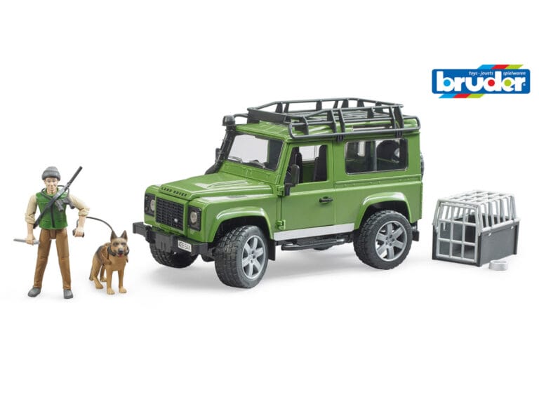 Bruder 02587 Land Rover Defender met Boswachter en Hond
