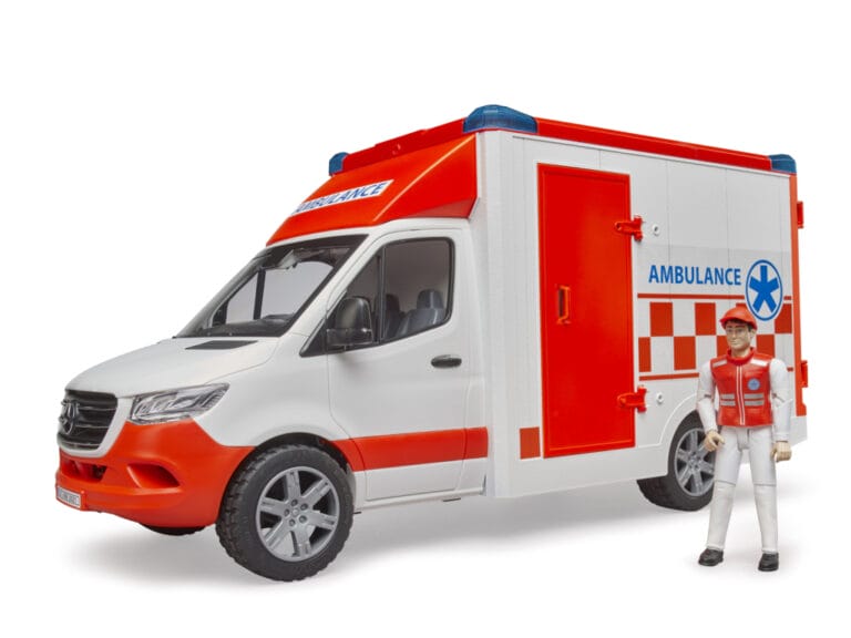 Bruder 02676 Mercedes Benz Sprinter Ambulance met Chauffeur + Licht en Geluid