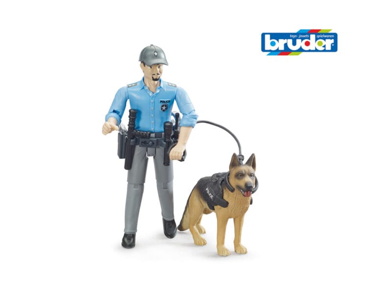 Bruder 62150 BWorld Politieman met Hond