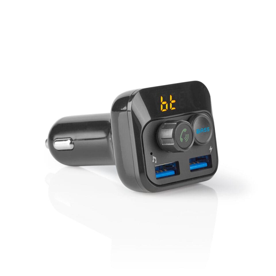 FM-передатчик Nedis CATR120BK для автомобиля Bluetooth® Bass Boost Слот для  карты MicroSD Звонки в режиме громкой связи 2x USB Купите на Vilior.com!  Вени, Види, Вилиор