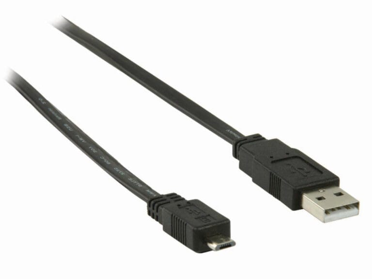 Nedis CCGP60505BK10 Platte Usb 2.0-kabel A Male - Micro-b Male 1