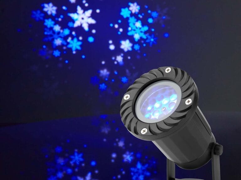 Nedis CLPR1 Decoratieve Verlichting Led Sneeuwvlok Projector Witte En Blauwe Ijskristallen Binnen & Buiten