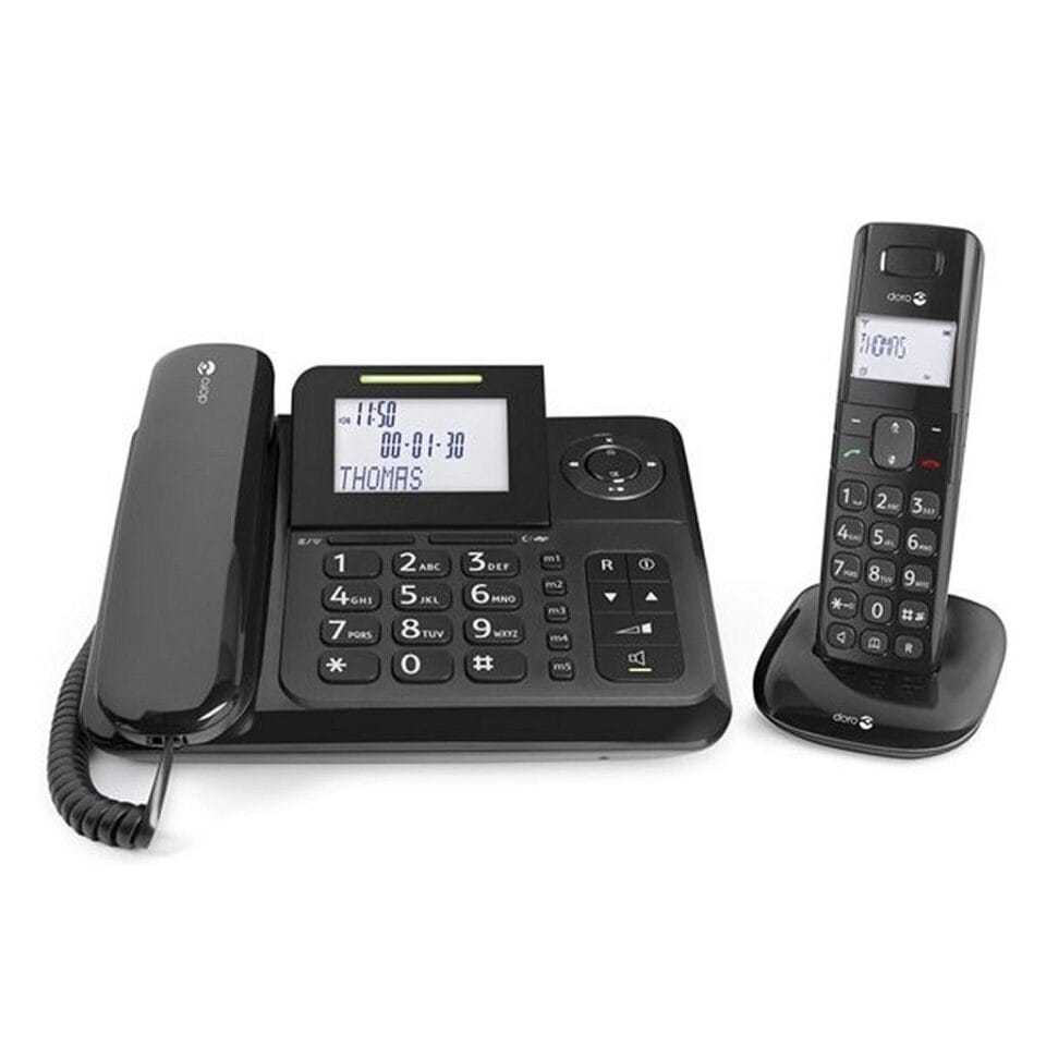 Doro COMFORT4005 Vaste + DECT Telefoon Zwart