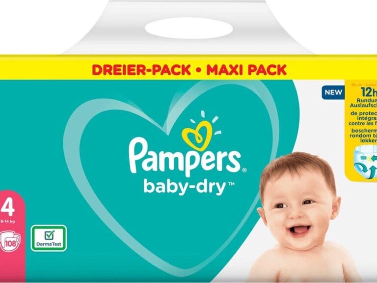 Pampers Baby-Dry Maat 4  9-14 KG 108 Luiers