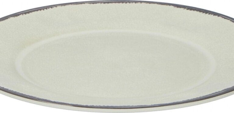 Tom Dinerbord 25 Cm Melamine 229 Gram Wit/grijs