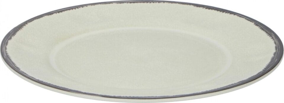 Tom Dinerbord 25 Cm Melamine 229 Gram Wit/grijs