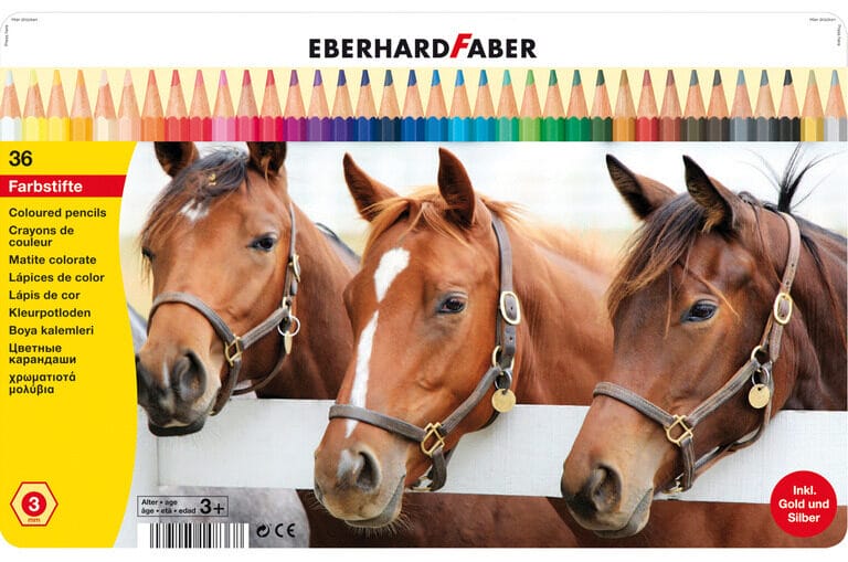 Eberhard Faber EF-514836 Kleurpotloden Classic Metaaletui A 36 Stuks