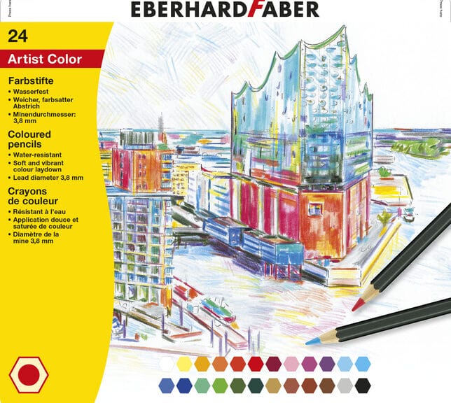 Eberhard Faber EF-516124 Kleurpotloden Metaaletui A 24 Stuks