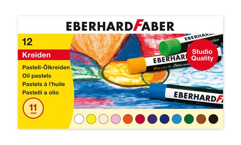Eberhard Faber EF-522012 Oliepastelkrijt 11mm 12 Stuks Assorti
