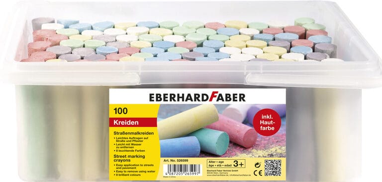 Eberhard Faber EF-526599 Stoepkrijt Glitter 100 Stuks In Bak