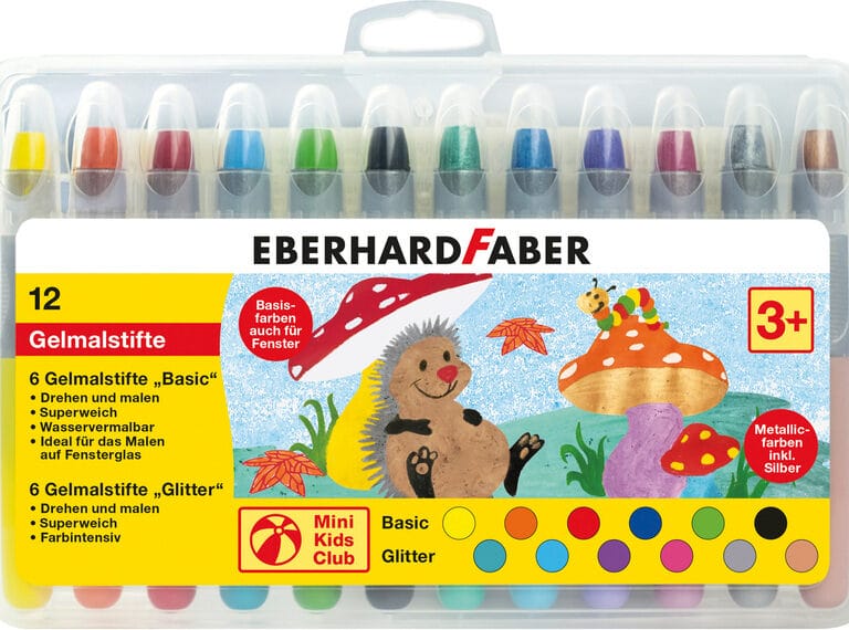 Eberhard Faber EF-529112 Gelkleurpotloden 12 Kleuren In Plastic Etui