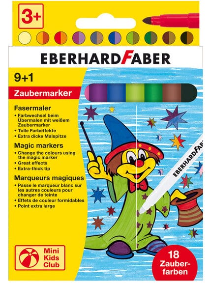 Eberhard Faber EF-551010 Viltstift Magic Marker 9 Kleuren En 1 Tovermarker