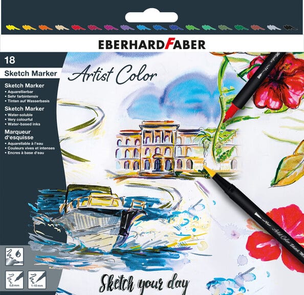 Eberhard Faber EF-558218 Sketch Marker 18 Stuks