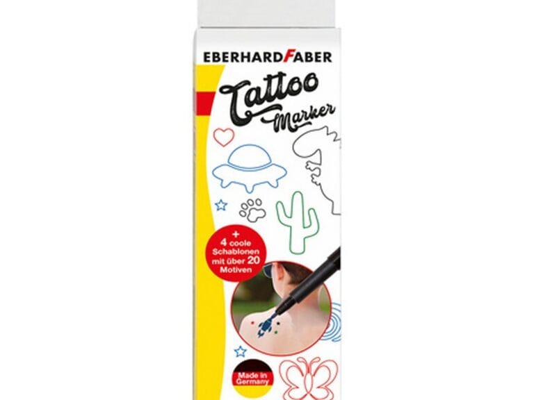 Eberhard Faber EF-559504 Tattoo Marker Kids 4 Stuks + Sjablonen