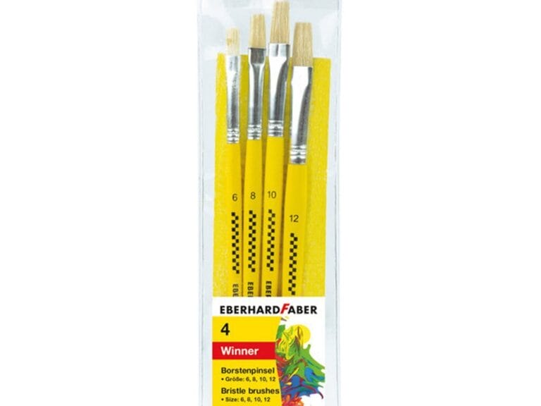 Eberhard Faber Penselenset Varkenshaar Maat 4-6-8-12 Aantal Sets: 10