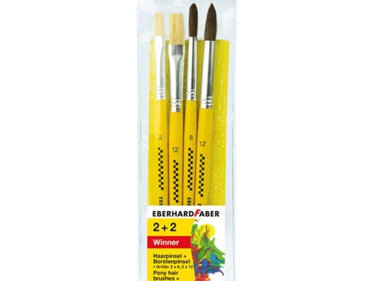 Eberhard Faber Penselenset Varkens- en Ponyhaar Maat 8+12 10 Stuks