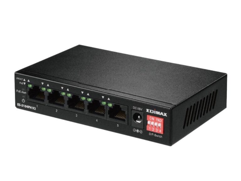 Edimax ES-5104PH V2 Netwerk Schakelaar 10/100 Mbit