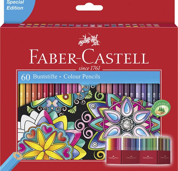 Faber Castell FC-111260 Kleurpotlood Faber-Castell Castle Zeskantig Karton Etui 60 Stuks