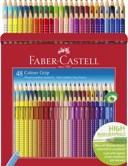 Faber Castell FC-112449 Kleurpotlood FC Grip 48 Stuks 2 Rijen Van 24 Stuks Kartonetui