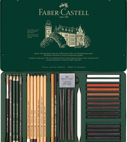 Faber Castell FC-112977 Pitt Monochrome Set Faber-Castell 33-delig Groot