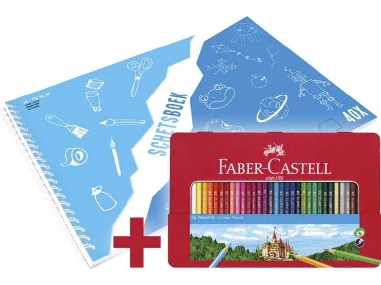 Faber Castell FC-115886-A Kleurpotloden 36 Stuks + A3 Kangaro Schetsboek