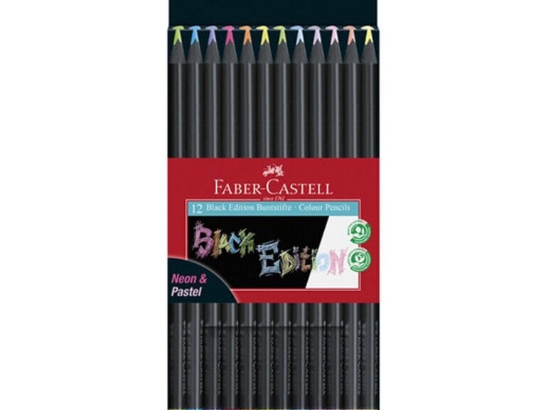 Faber Castell FC-116410 Black Edition Kleurpotloden 12 Stuks Neon/Pastel