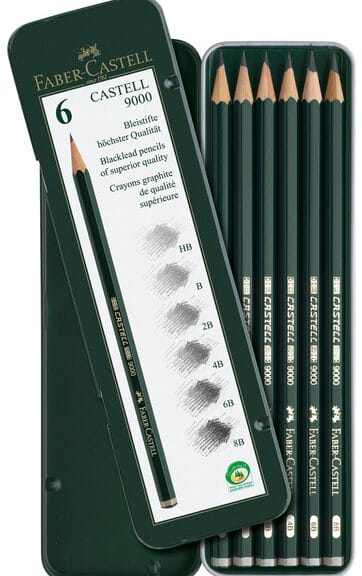 Faber Castell FC-119063 Potlood 9000 Bliketui A 6 Stuks