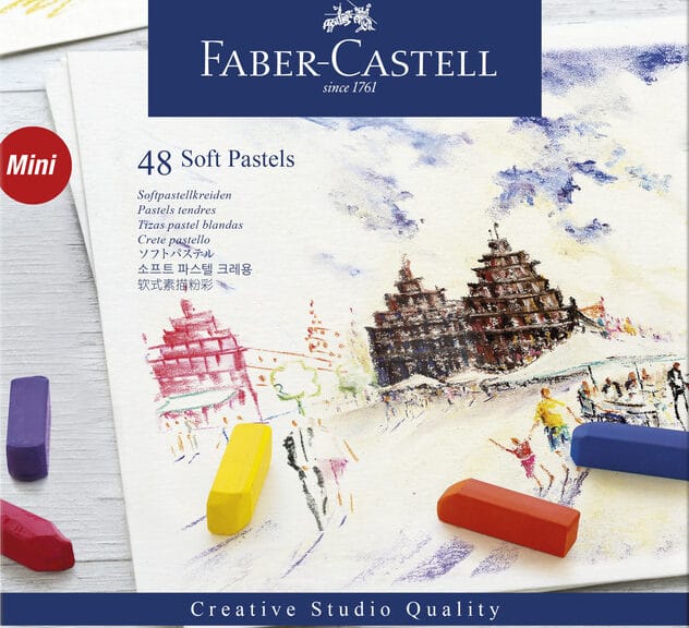 Faber Castell FC-128248 Pastelkrijt Halve Lengte Etui à 48 Stuks