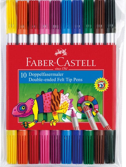 Faber Castell FC-151110 Viltstiften Duo Etui Met 10 Stuks