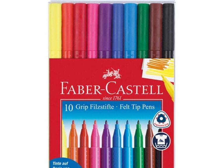 Faber Castell FC-155310 10 Viltstiften GRIP Doos met 10 Etuis