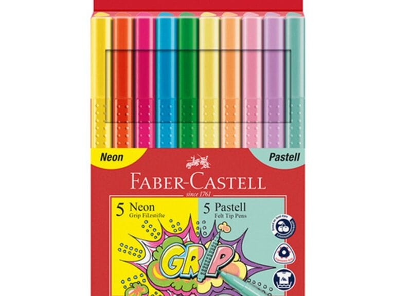 Faber Castell FC-155312 Grip Viltstiften Neon en Pastel 10 Stuks