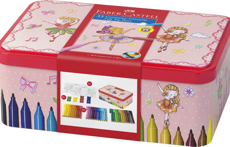 Faber Castell FC-155534 Viltstift Faber-Castell Connector 33 Stuks In Ballerina Blik